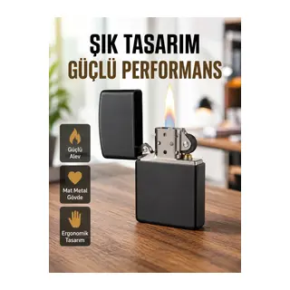 Tasarım Metal Çakmak Minimal Mat Yüzeyli Ve Şık Görünümlü