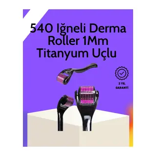 Evde Güvenli Kullanım İçin Titanyum Derma Roller – Siyah Saplı