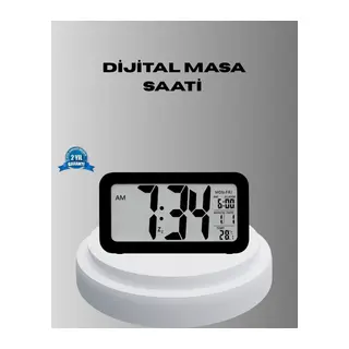 Dijital Masa Saati Sensörlü Aydınlatmalı Alarm Ve Sıcaklık Ölçerli