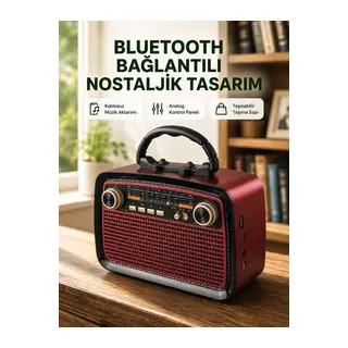 Bluetooth Bağlantılı Taşınabilir Hoparlör – Fm/am Radyo Özellikli, Şarj Edilebilir Batarya, 1 Kg