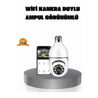 360° Akıllı Güvenlik Kamerası – Duya Takılabilir, Wi-fi Bağlantılı, Hareket Sensörlü
