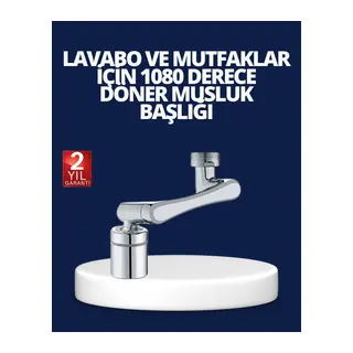 Esnek 1080° Musluk Başlığı 3 Eklemli Hareketli Su Modlu Lavabo Atı