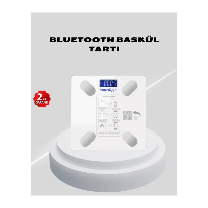Akıllı Bluetooth Tartı – 8 Farklı Ölçüm Verisi, Otomatik Kişi Tanıma