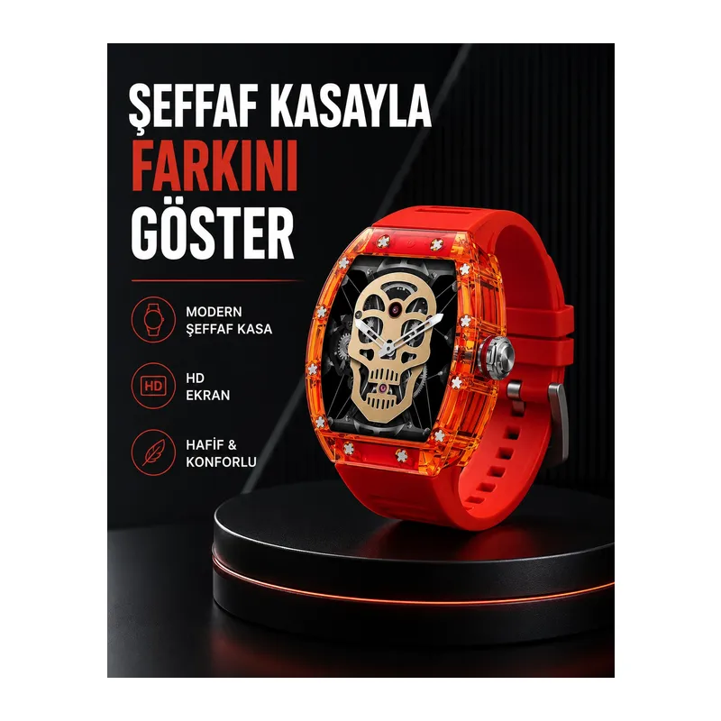 Geniş Ekranlı Akıllı Saat Şık Ve Modern Tasarım Yeni Nesil