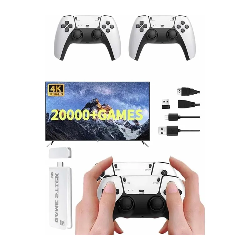 3d 4k 2000 Oyunlu Game Stick Oyun Konsolu Çift Konsol
