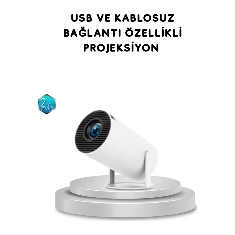 Full Hd 4k Uyumlu Projeksiyon Cihazı 130 İnç Geniş Ekran Destekli