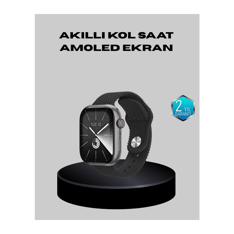 Kablosuz Şarjlı Akıllı Saat Bluetooth Arama Bildirim Destekli Uzun Pil Ömürlü