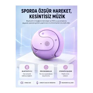 S05 Kablosuz Kulaklık Bluetooth 5.3 Ipx4 Su Geçirmez Stereo Ses Otomatik Bağlantı Yeni Nesil