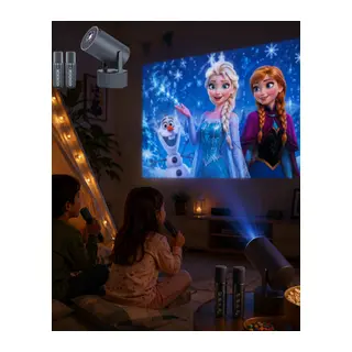 Karaoke Mikrofonlu Akıllı Projeksiyon Cihazı Wifi Bluetooth Destekli