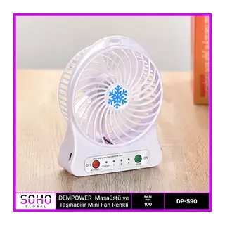 Masaüstü Taşınabilir 3 Kademeli Fan
