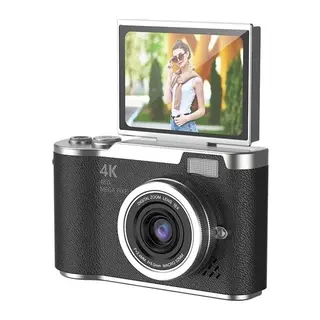 4k Dijital Retro Video Kamera 48mp 18x Zoom Flaşlı (32gb) Kart Dijital Vlog Fotoğraf Makinesi Türkçe Siyah