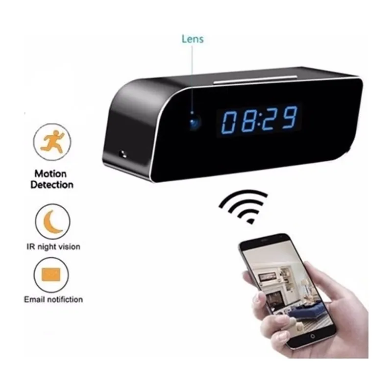 4k Wifi Gizli Kamera Bebek Bakıcı Kamera 1080p Masa Saati Sesli Kayıt