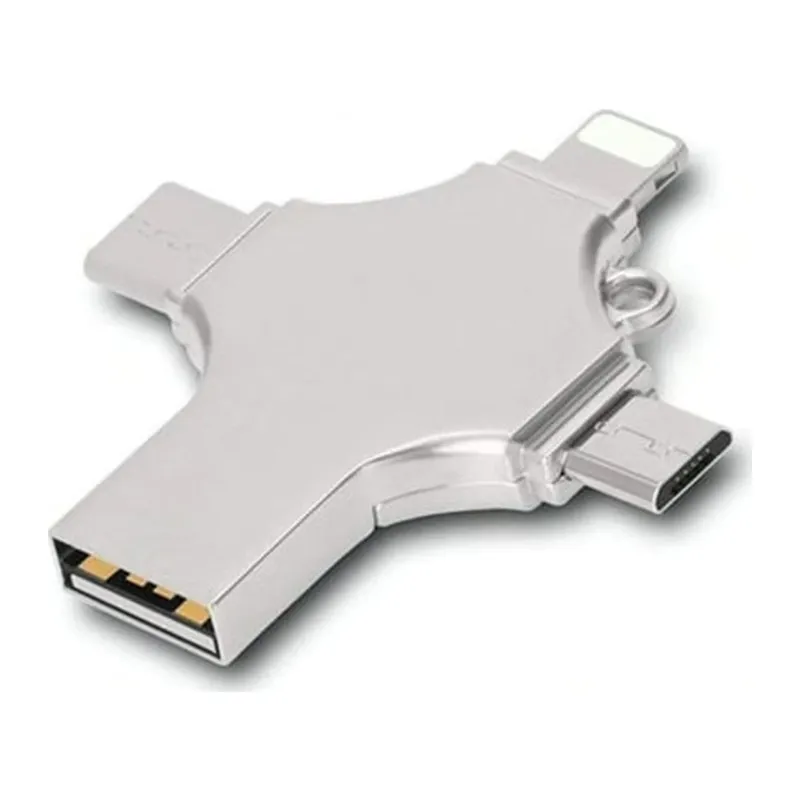 Otg 4in1 Cep Telefonu Çok Fonksiyonlu Usb Flash Bellek 64 Gb Type-c, Micro Sd Ve Kart Okuyucu