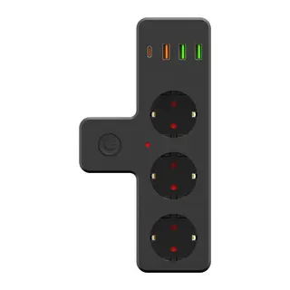 Ftr-12 Termal Akım Korumalı Isıya Dayanıklı 3’lü Priz 3x Usb 1x Type-c