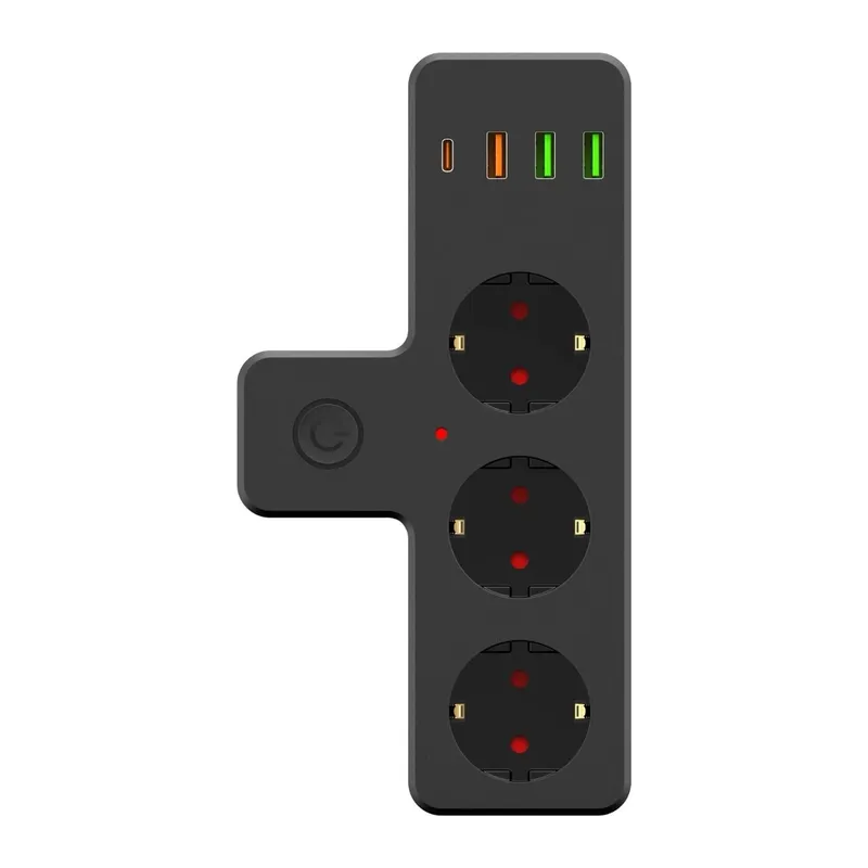 Ftr-12 Termal Akım Korumalı Isıya Dayanıklı 3’lü Priz 3x Usb 1x Type-c