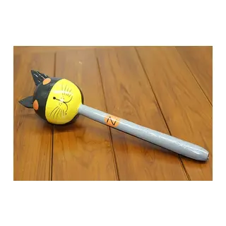 Ahşap Kedili Batman Marakas Tekli Polos:25