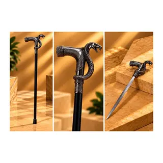 Kopra Büstlü Kılıçlı Baston Alk1061