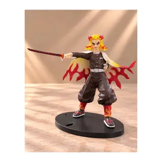 Demon Slayer Kyojuro Rengoku Alev Hashirası Kılıçlı Anime Figürü 20 Cm Alk6592