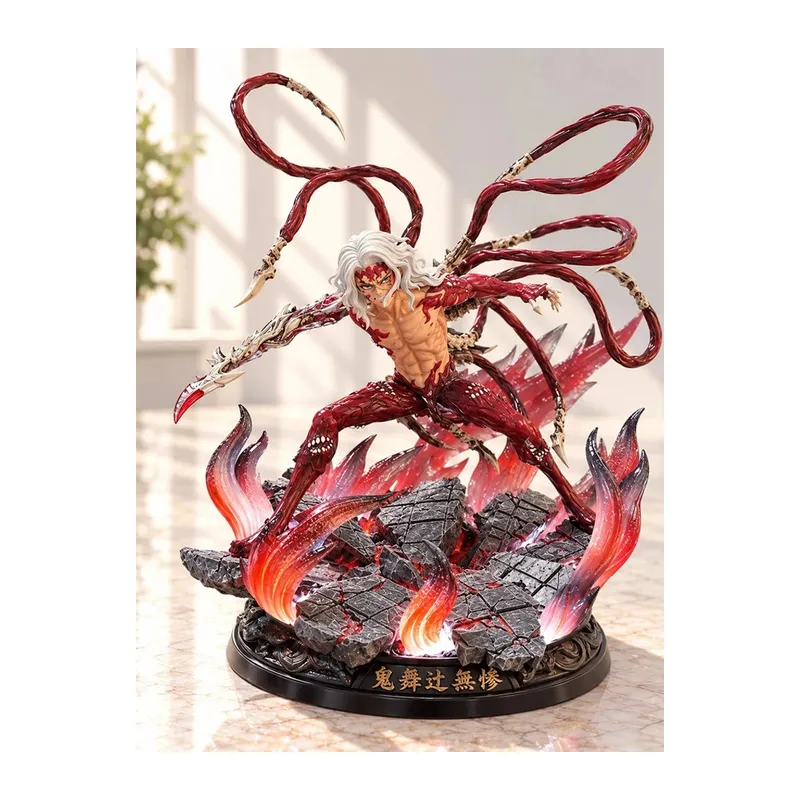 Ledli Demon Slayer Tengen Uzui Çift Kılıçlı Efektli Anime Figürü Alk6602