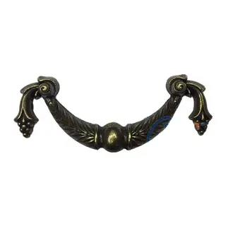 Dekoratif Zamak Üzümlü Kulp - 64mm, Antik, 1 Adet