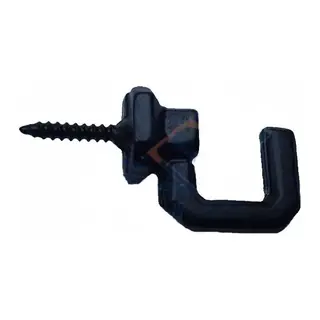 Vidalı Kanca, Askı Büyük - 15x23mm, Siyah - 1 Adet