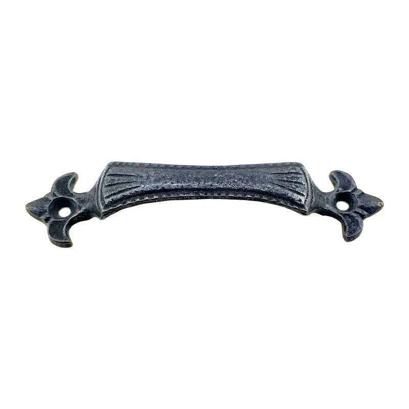 Antika Tarz Dekoratif Pirinç Lale Mobilya Kulbu - 27x115 Mm, Oksit