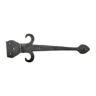 Antika Tarz Dekoratif Pirinç Kuyruklu Çanak Menteşe - 137x390 Mm, Oksit