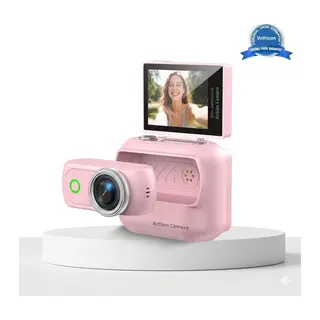 1080p Dijital Video Kamera (32gb) Kart Dijital Vlog Fotoğraf Makinesi Türkçe Pembe