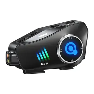 Q28 Motosiklet Kask Bluetooth Kulaklık 1080p Kamera Interkom Kulaklık Su Geçirmez Intercom