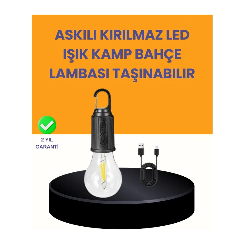 Çok Yönlü Asma Kancalı Kamp Işığı
