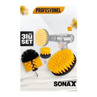 Matkap Fırçası - Matkap Ucuna Takılan Fırça Seti Sonax - Profesyonel Temizlik Fırçaları
