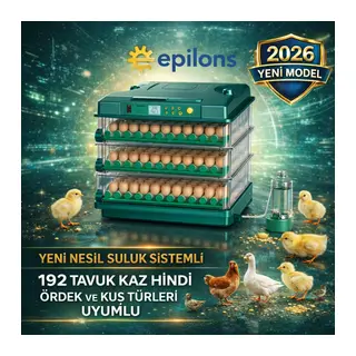Fx192 Model Tam Otomatik Kuluçka Makinesi - Tüm Kanatlı Hayvanlara Uyumlu Yeni Nesil Su Hazneli Süngerli Sistem