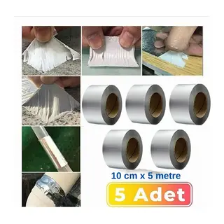 5 Li Su Geçirmez Çatlak Bandı 10cm 5m Yüksek Sıcaklık Dayanıklı Çatı Boru Duvar Onarım Çamur Bant