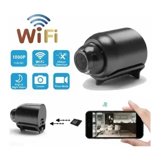 1080p Hd Wifi Mini Kamera 120° Geniş Açı Gece Görüşü Manyetik 360° Döner Tf Kart Destekli