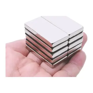 1 Adet 40x20x5mm Neodyum Magnet Güçlü N35 Mıknatıs Köşeli Nikel Kaplama