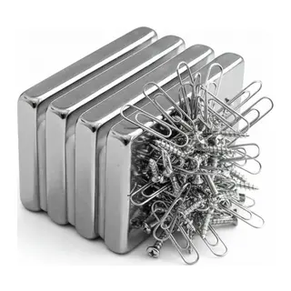 2 Adet 40x20x5mm Neodyum Magnet Güçlü N35 Mıknatıs Köşeli Nikel Kaplama