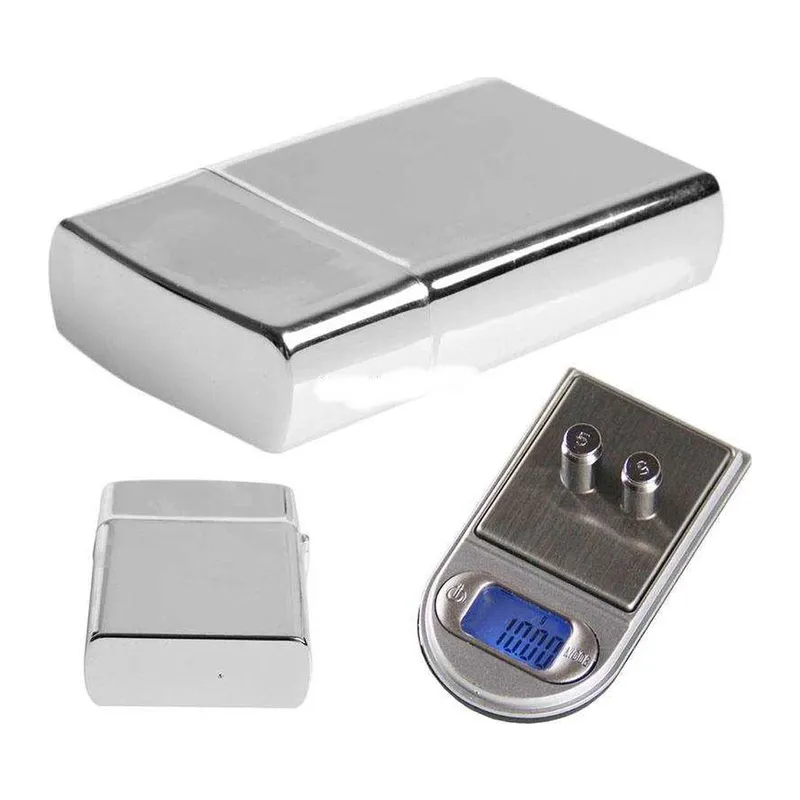 Diamond Zippo Çakmak Şeklinde Kutulu Mini Cep Hassas Dijital Terazi (200gr-0.01)