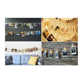 10 Lu Led Işıklı Fotoğraf Mandalları Rgp