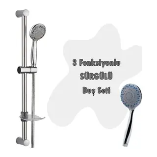 3 Fonksiyonlu Sürgülü Duş Seti 5 Parça Özel Set