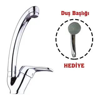 Mix Kuğu Mutfak Evye Batarya + Duş Başlığı Hediyeli