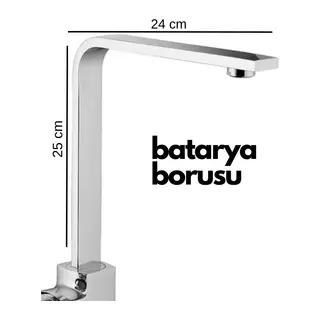 Krom Mutfak Evye Batarya İçin Köşeli Su Borusu Paslanmaz Ve Eca Uyumlu 25x25