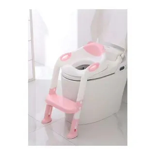 Softy Merdivenli Tuvalet Adaptörü - Çocuğunuz İçin Güvenli Ve Konforlu Tuvalet Eğitimi Pembe