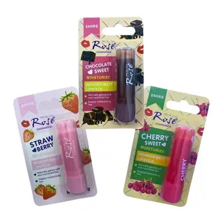 Yoğun Etkili Dudak Koruyucu Nemlendirici Balm Kiraz Çilek Çikolata (3lü Set)