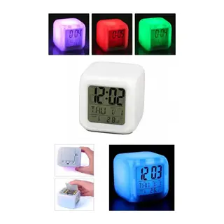 Renk Değiştiren Dijital Alarm Küp Saat