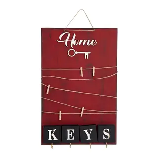 Dekoratif Home Keys Ahşap Resimlik Ve Notluk (kırmızı)