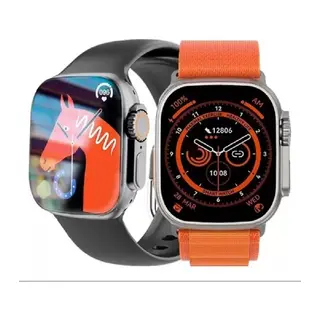 Hw8 Ultra Çift Kordon 49mm - Siri Nfc Bluetooth Arama Konuşma - İos & Android Uyumlu Akıllı Saat