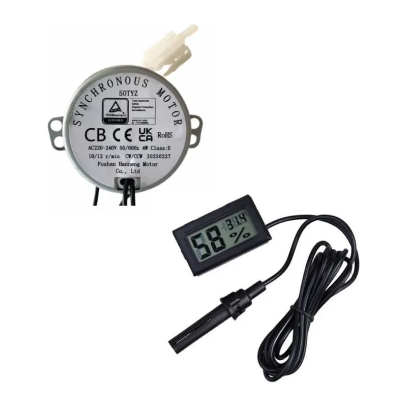 50 Tyz 10/12 Rpm Kuluçka Motoru Viyol Çevirme Ve Nem Ölçer