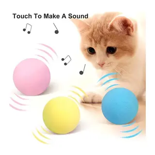 Sesli Ve Akıllı Kedi Oyuncak Topu - 50 Mm, Hayvan Sesli, Eğlenceli Kedi Oyuncağı