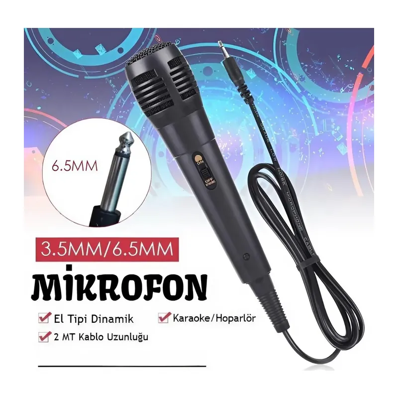 Karaoke Mikrofon Kablolu Mikrofon 6.5 Mm Karaoke Mikrofonu