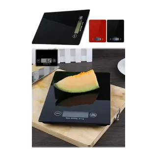Dijital Mutfak Tartısı - 5 Kg Kapasite, 1 Gram Hassasiyet, Şık Siyah Cam Tasarım